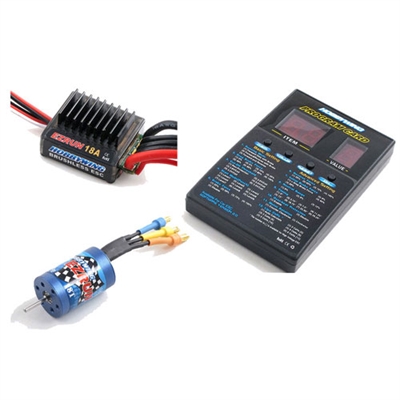 Hobbywing EZRUN combo regolatore 18A, motore 18T, program card x modelli 1/12 1/18 81030010 - COMBO-A2