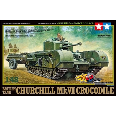 TAMIYA Churchill Mk VII Crocodile Carro armato 1/48 - TA32594