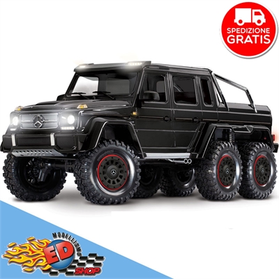 TRAXXAS TRX-6 Mercedes-Benz G 63 AMG 6x6 Trail Crawler con Kit Luci-Nero - TXX88096-4-BLK