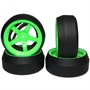 Yeah Racing Spec D gomme da DRIFT offset +6 cerchio 5 raggi Verde (4) - WL-0087