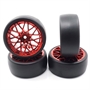 Yeah Racing Spec D LS gomme da DRIFT offset +3 con cerchio a stella cromato rosso2 - WL-0101