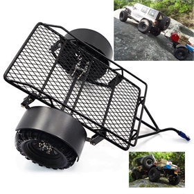Yeah Racing carrello a 2 ruote NERO in acciaio con balestre per trasporto carichi Jeep Crawler Yeah Racing carrello a 2 ruote NERO in acciaio con balestre per trasporto carichi Jeep Crawler - YA-0405