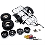 Yeah Racing carrello a 2 ruote NERO in acciaio con balestre per trasporto Moto Jeep Crawler - YA-0506