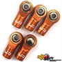 Yeah Racing Uniball in alluminio con sfera in acciaio e boccola in bronzo x barre M3 ORANGE con file - YA-0572OR