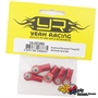 Yeah Racing Uniball in alluminio con sfera in acciaio e boccola in bronzo x barre M3 ROSSO con filet2 - YA-0572RD