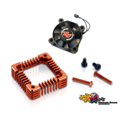 Hobbywing Ventola 30x30 con adattatore in alluminio ORANGE x XR10 Pro G2 30850305 - HW30850305