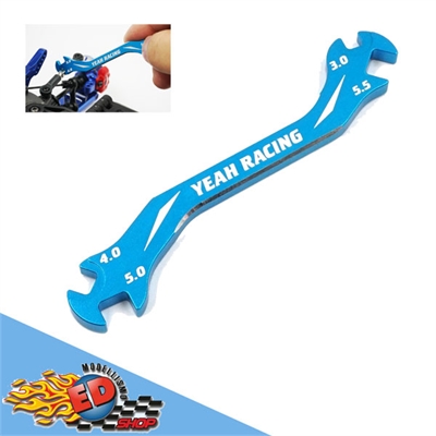 Yeah Racing chiave registrazione tiranti 3mm/4mm/5mm/5.5mm in alluminio anodizzato BLU - YT-0197BU