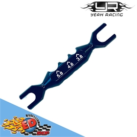 Yeah Racing chiave tiranti 4/5mm multi-uso 4 in 1 alluminio NERO Yeah Racing chiave tiranti 4/5mm multi-uso 4 in 1 alluminio NERO - YT-0106BK