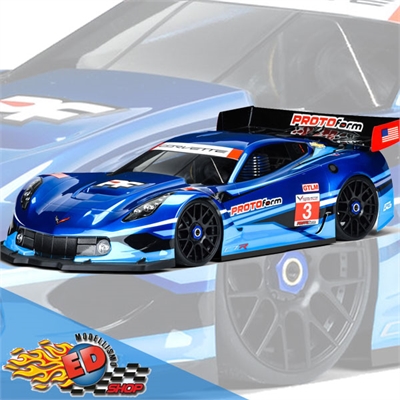 PROTOFORM Chevrolet Corvette C7R clear body shell 1/8 GT - PRT1551-40