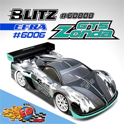 Blitz 1/8 GT carrozzeria GT5 ZONDA per modelli 1/8 GT 1.0mm con alettone - TIT6080810