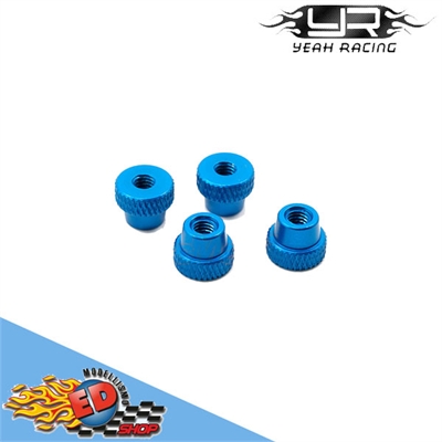 Yeah Racing dadi ruote per setup system in alluminio colore BLU - YT-0182BU