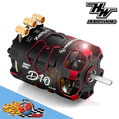 Hobbywing XERUN D10 13.5T Red Motore Brushless Sensored DRIFT 30401138 - HW30401138