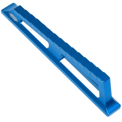 Yeah Racing scalimetro e blocchetti per droop con incrementi da 0.5mm (da -3.5 a 9.5mm) BLU - YT-0071HBU