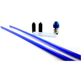 SUPPORTO ANTENNA IN ALLUMINIO + 2 ANTENNE BLU SUPPORTO ANTENNA IN ALLUMINIO + 2 ANTENNE BLU - 111042B
