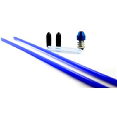 SUPPORTO ANTENNA IN ALLUMINIO + 2 ANTENNE BLU - 111042B