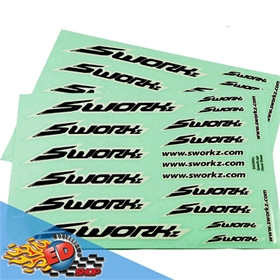 SWORKz Speed Logo Sticker (PushBar)(BK)(2pc) SWORKz Speed Logo Sticker (PushBar)(BK)(2pc) - SW510053PBK