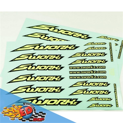 SWORKz Speed Logo Sticker (PushBar)(FY)(2pc) - SW510053PFY