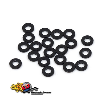 Yeah Racing Spessori in M3 in alluminio 0.25mm NERI (20) - YA-0391BK