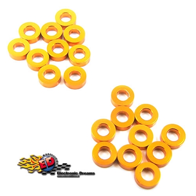 Yeah Racing Spessori in M3 in alluminio 2 mm ARANCIO (20) - YA-0395OR